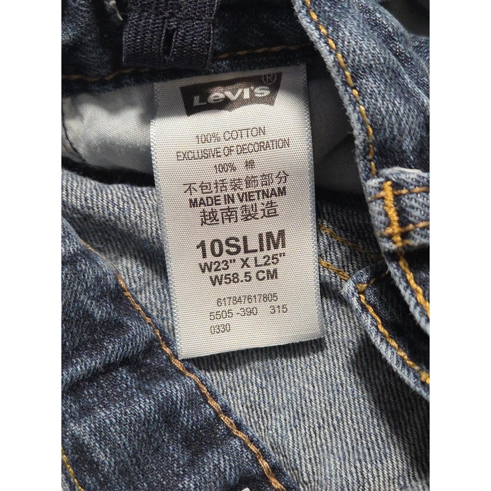 Youth 505 Levi's 10 Slim 23" X 25" Straight Leg‎ Denim Jeans Pants CG - Picture 5 of 9